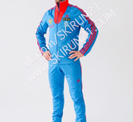 Разминочный костюм синий с красным
