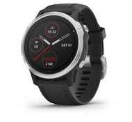 GARMIN FENIX 6S СЕРЕБРИСТЫЙ С ЧЕРНЫМ РЕМЕШКОМ