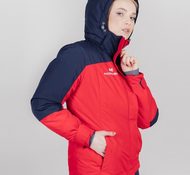 Утепленная женская куртка NORDSKI MOUNT RED/DARK BLUE